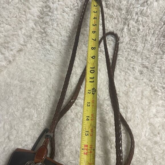 Brighton leather Black and Brown crocs print bucket style shoulder bag . - Picture 13 of 14